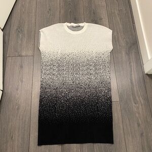 Tiger of Sweden Knit Black White Ombre Dress Size M